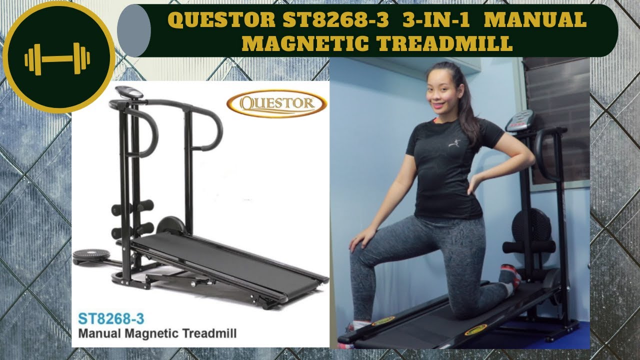 Questor ST8268-3 3-in-1 Manual Magnetic Treadmill Review (#47 Vlog) | Es Maq